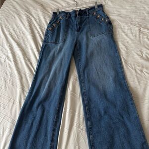 LOFT Blue Flare & Wide Leg Jeans